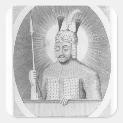 Portrait of Tamerlane the Great Square Sticker