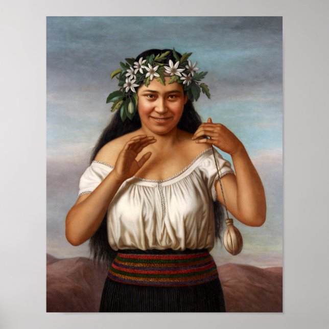 'Portrait of Terewai Horomona' - G. Lindauer Poster (Front)