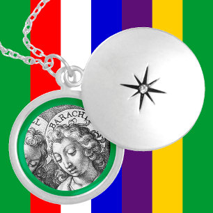Portrait of the Archangel Barachiel (Detail, M 34) Locket Necklace