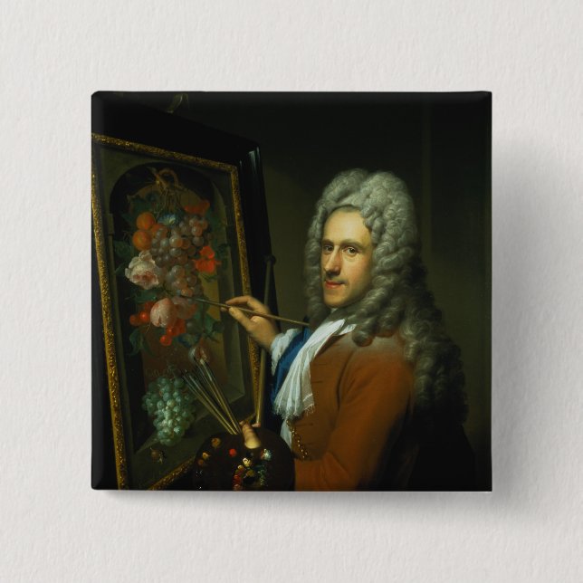 Portrait of the artist Coenraet Roepel Pinback Button (Front)