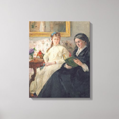 Portrait of the Artists mother and sister Canvas Print