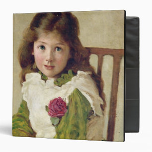 Portrait of the Artist's Daughter (oil on canvas) 3 Ring Binder