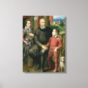 Portrait of the artist's family, Minerva Canvas Print