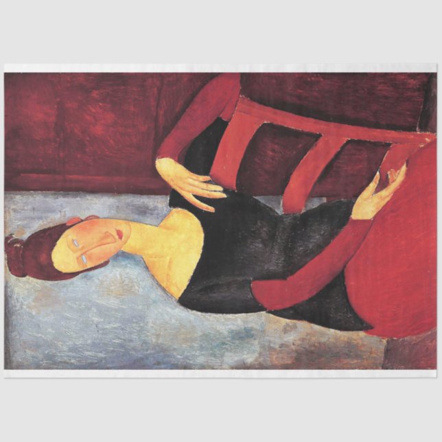 Portrait of the Artist's Wife, Modigliani Tissue Paper (Front)