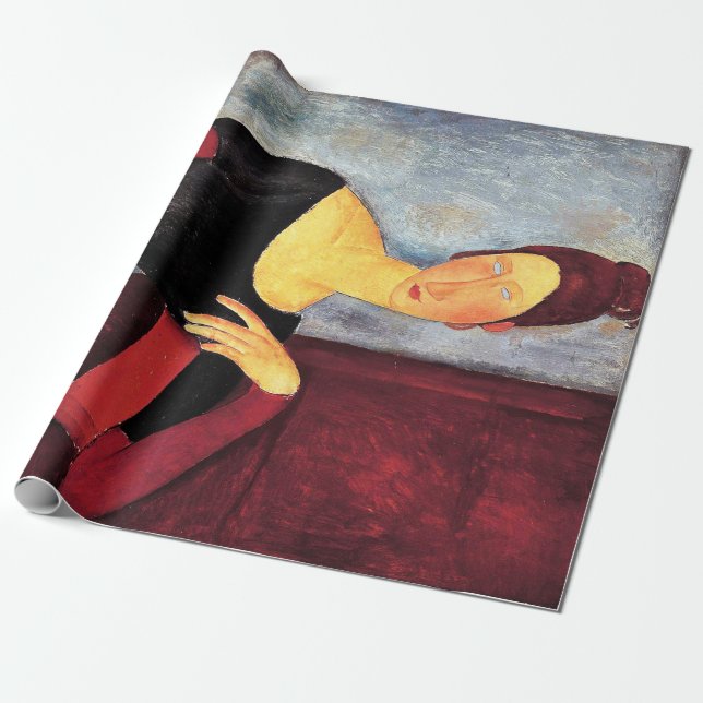 Portrait of the Artist's Wife, Modigliani Wrapping Paper (Unrolled)