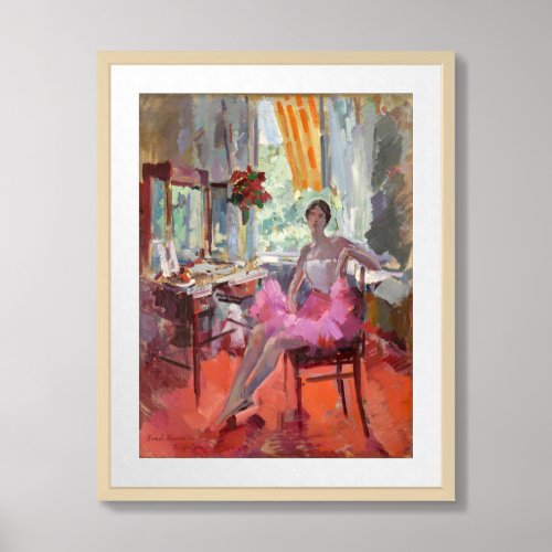 Portrait of the Ballerina Vera Trefilova  Korovin Framed Art