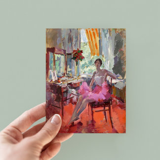 Portrait of the Ballerina Vera Trefilova | Korovin Postcard