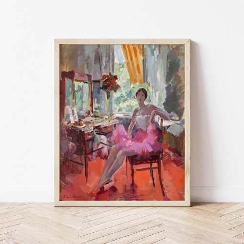 Portrait of the Ballerina Vera Trefilova  Korovin Poster