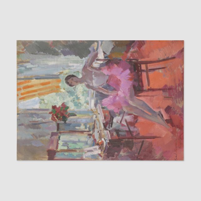 Portrait of the Ballerina Vera Trefilova Tissue Paper (Front)