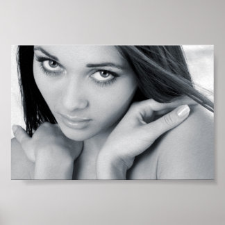 Portrait of the beautiful girl poster