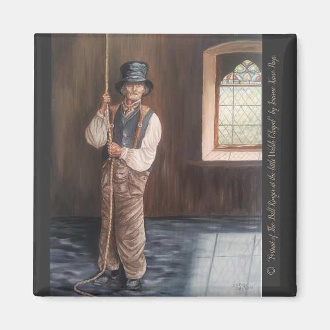 'Portrait of The Bell Ringer at the Welsh Chapel' Magnet (Front)