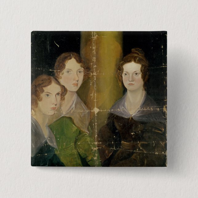 Portrait of the Bronte Sisters, c.1834 Button (Front)