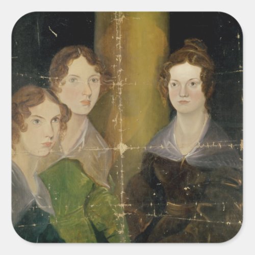 Portrait of the Bronte Sisters c1834 Square Sticker