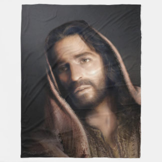 Portrait of the Christ, Fleece Blanket
