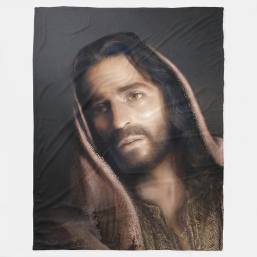 Portrait of the Christ Fleece Blanket