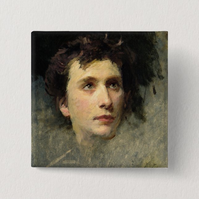 Portrait of the composer Pyotr Ilyich Button (Front)