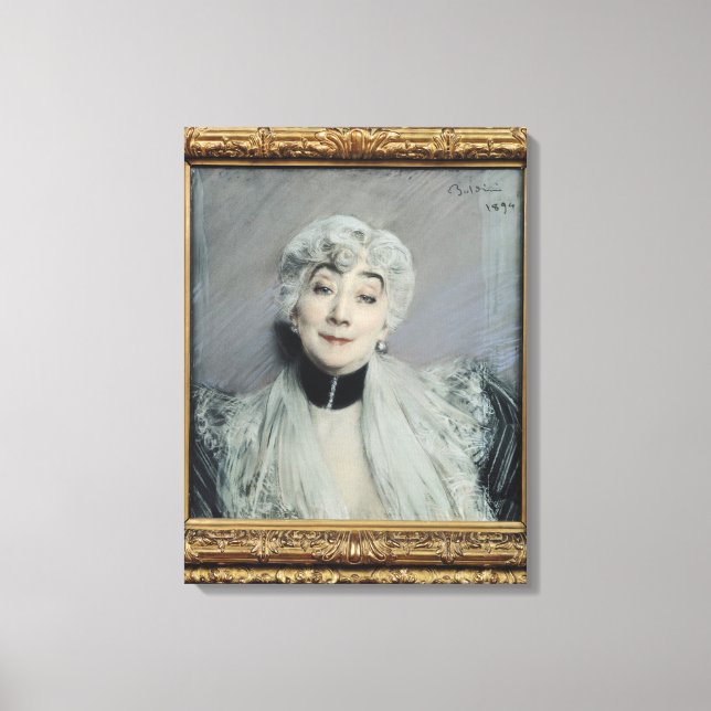 Portrait of the Countess de Martel de Janville Canvas Print (Front)