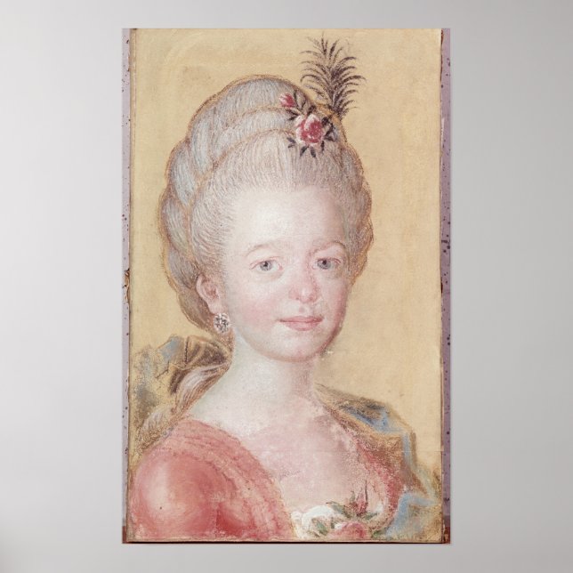 Portrait of the daughter of Carl Linnaeus Poster (Front)