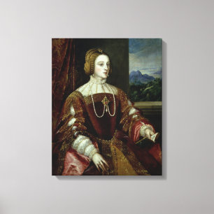 Portrait of the Empress Isabella of Portugal Canvas Print