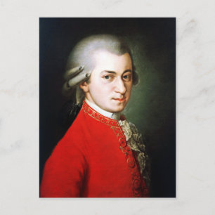 Portrait of the great composer Mozart Postcard