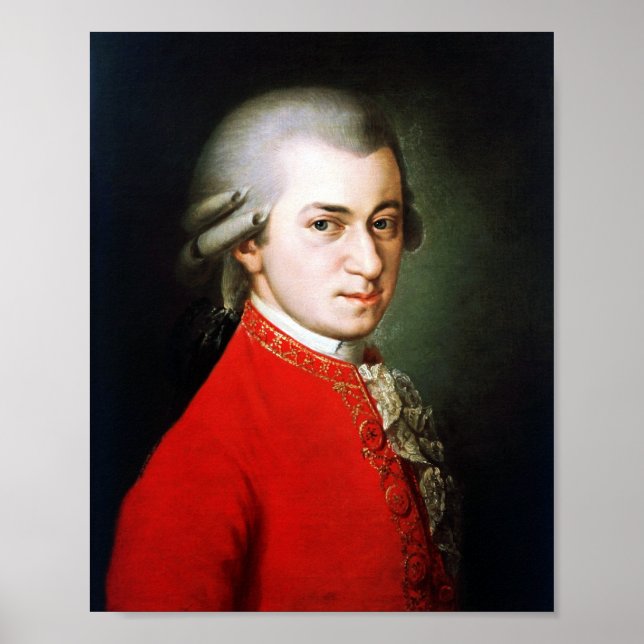 Portrait of the great composer Mozart  Poster (Front)