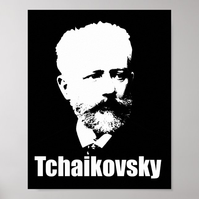 Portrait of the great Russian composer Tchaikovsky Poster (Front)