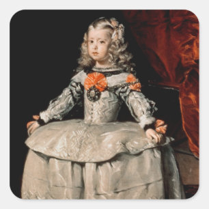 Portrait of the Infanta Margarita Aged Five Square Sticker