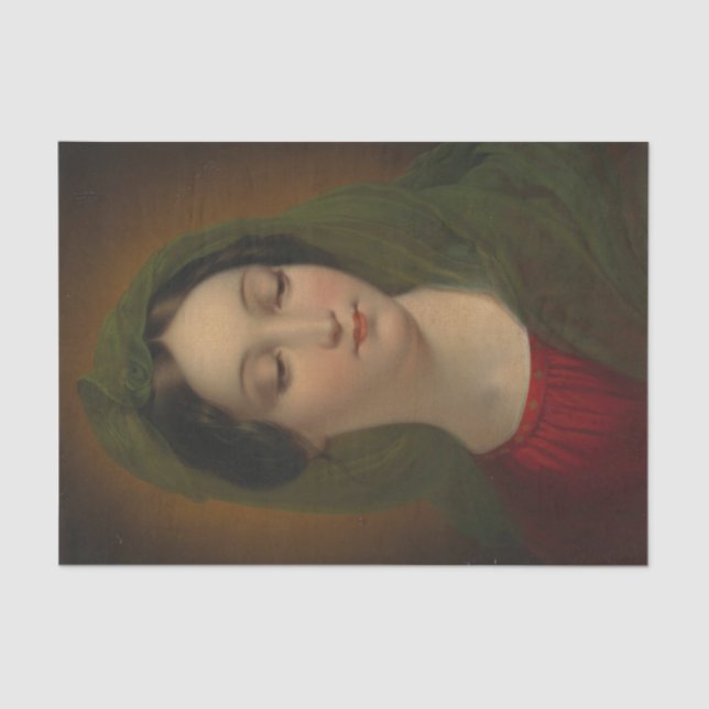 Portrait of the Madonna by Mihael Stroj  Tissue Paper (Front)