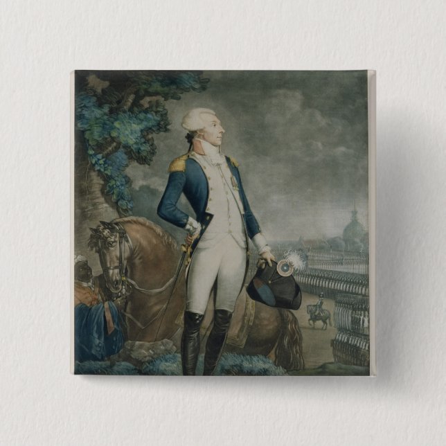 Portrait of the Marquis de La Fayette Button (Front)
