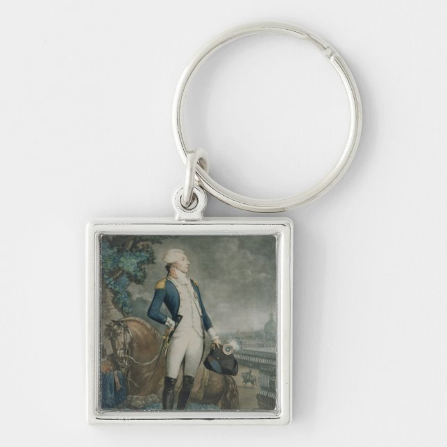 Portrait of the Marquis de La Fayette Keychain (Front)