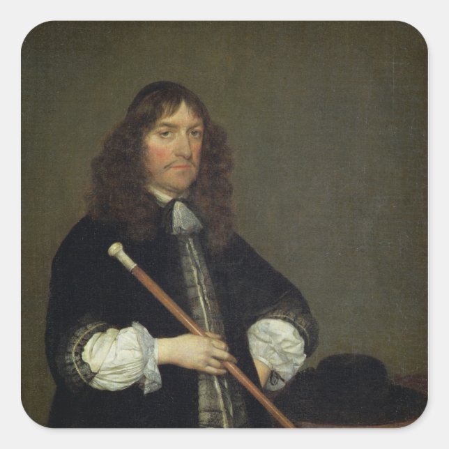 Portrait of the Mayor Square Sticker (Front)