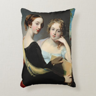Portrait of the McEuen sisters, after 1823 Accent Pillow