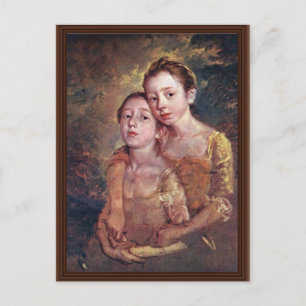 Portrait Of The Painter'S Daughters With A Cat Postcard