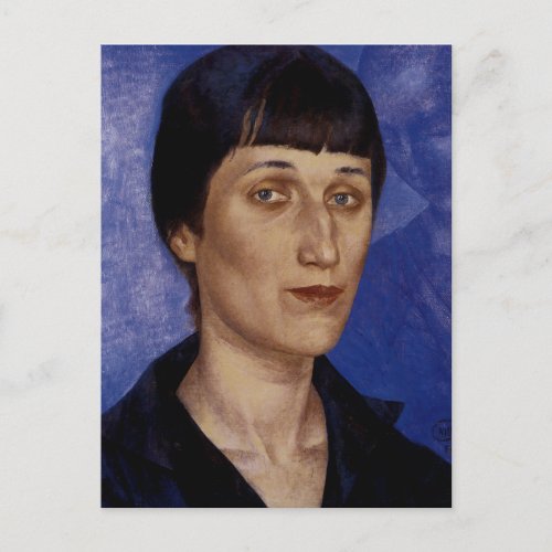 Portrait of the Poet Anna Akmatova Postcard