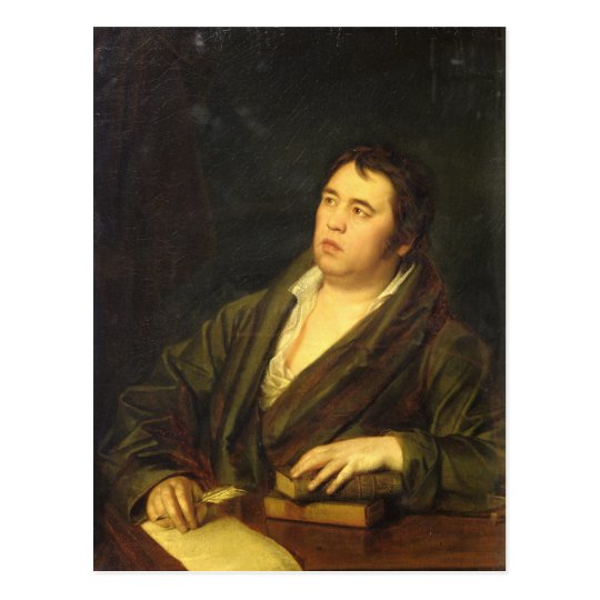 Portrait of the poet Ivan A. Krylov, 1812 Postcard