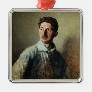 Portrait of the poet Sergey Gorodetsky 1909 Metal Ornament