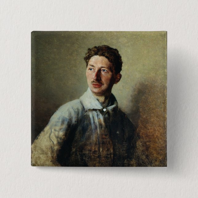 Portrait of the poet Sergey Gorodetsky  1909 Pinback Button (Front)