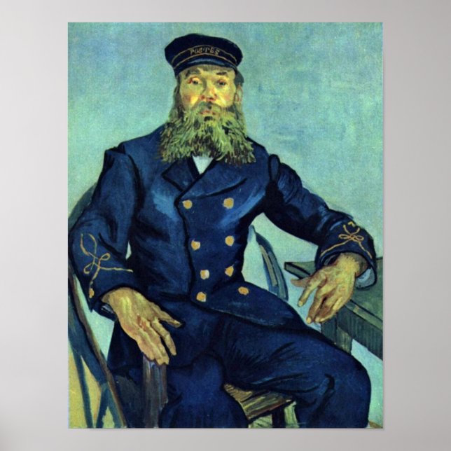 Portrait of the Postman by Vincent Willem van Gogh Poster (Front)