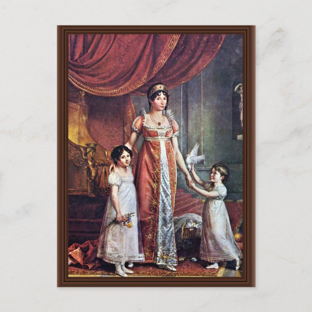 Portrait Of The Queen And Her Daughters Julia Bona Postcard (Front)