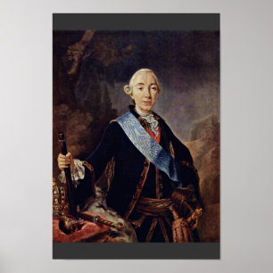 Portrait Of The Russian Emperor Peter Iii. By Pfan Poster