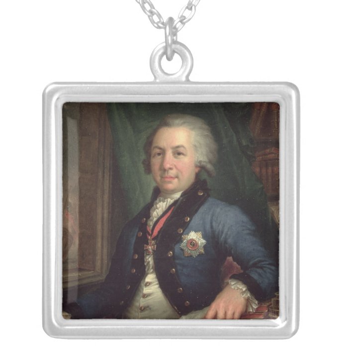 Portrait of the Russian poet Gavril Derzhavin Custom Necklace