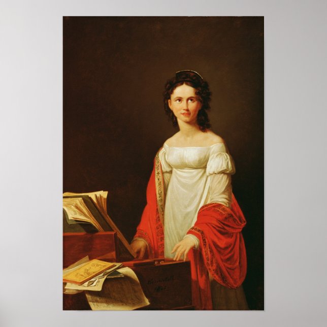 Portrait of the singer Anna Borunova, 1821 Poster (Front)