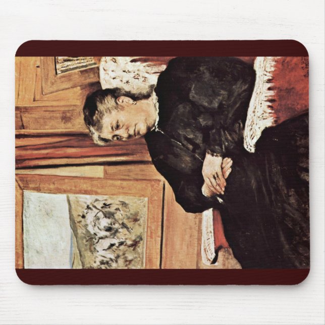 Portrait Of The Third Wife By Fattori Giovanni Mouse Pad (Front)