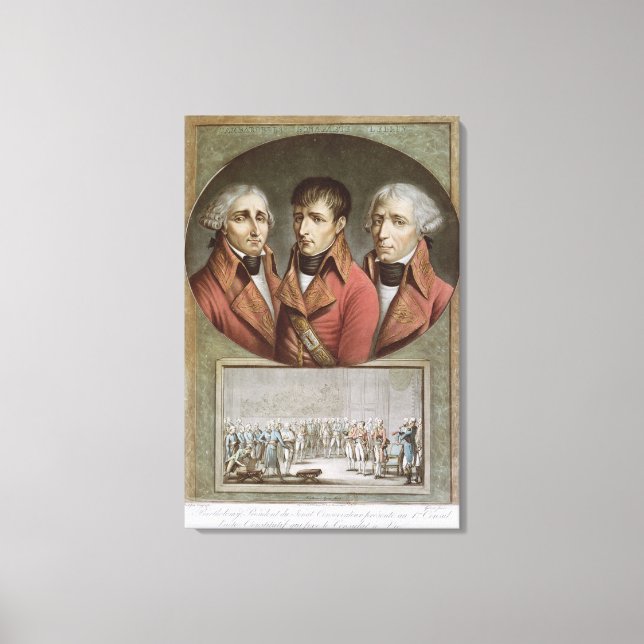Portrait of the Three Consuls of the Republic Canvas Print (Front)