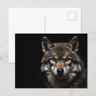 Portrait of the wolf postcard