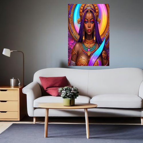 Portrait of the Yoruba Goddess Yewa  AI Art Poster