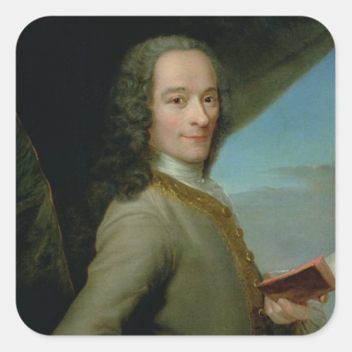 Portrait of the Young Voltaire Square Sticker