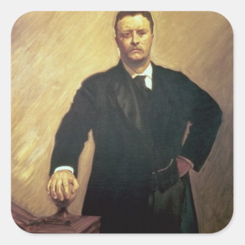 Portrait of Theodore Roosevelt Square Sticker