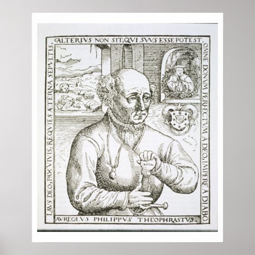 Portrait of Theothrastus Paracelsus 1493_1541 c Poster