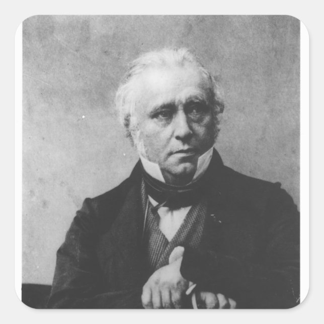 Portrait of Thomas Babington Macaulay Square Sticker (Front)